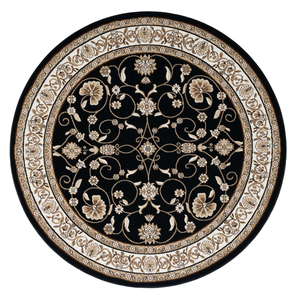 Estate 512 Black Round Rug lifestyle view