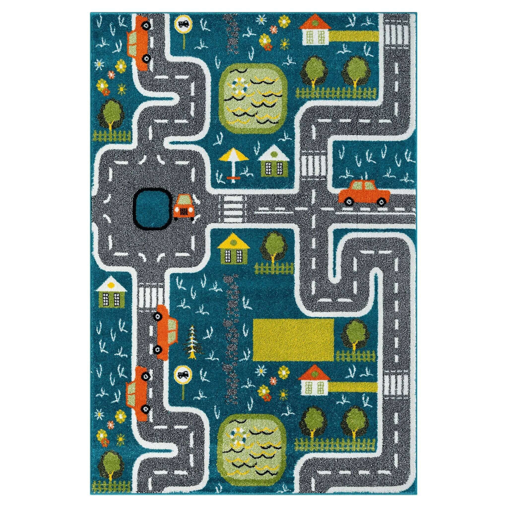 Kidsville 574 Blue Turkish Rug lifestyle view