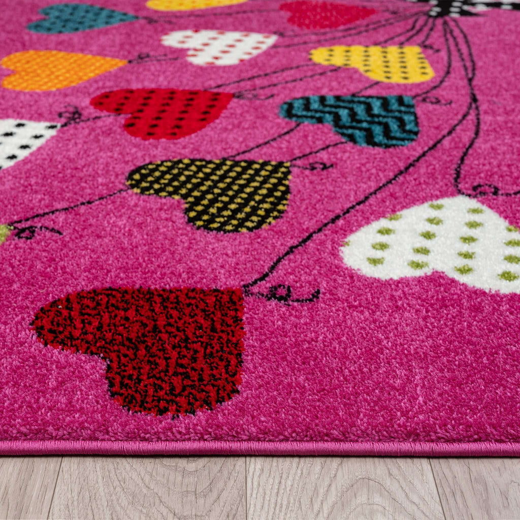 Kidsville 576 Pink Turkish Rug