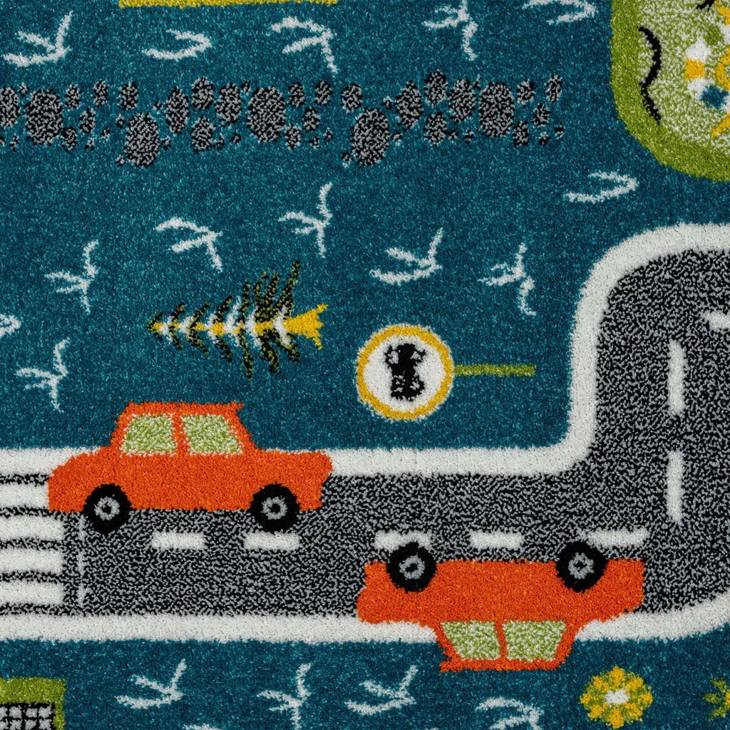 Kidsville 574 Blue Turkish Rug