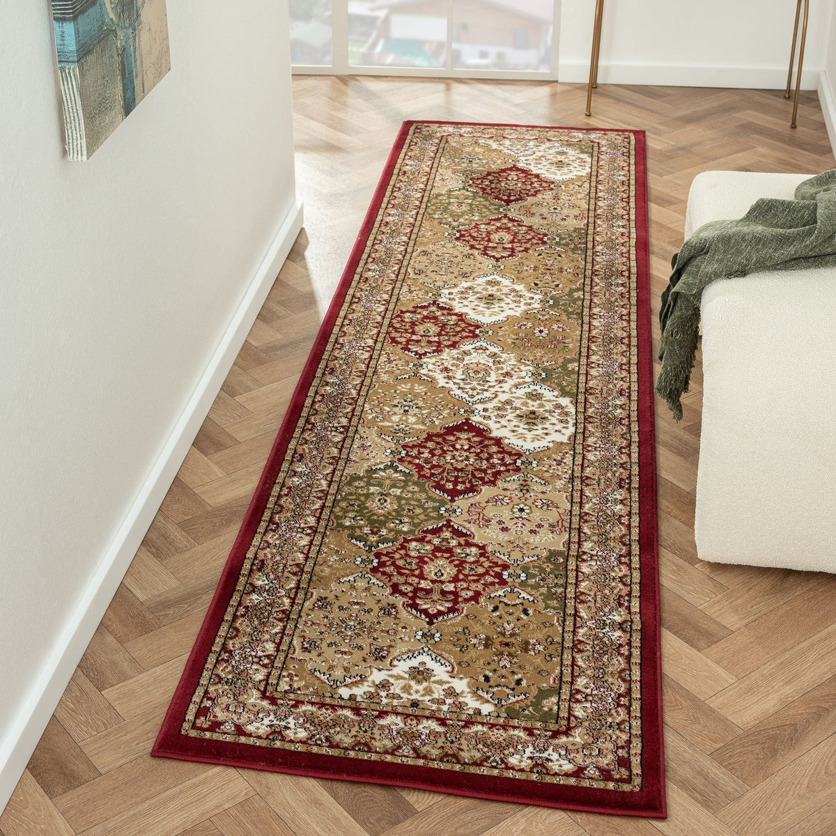 Royal 528 Red Traditional Hallway Runner