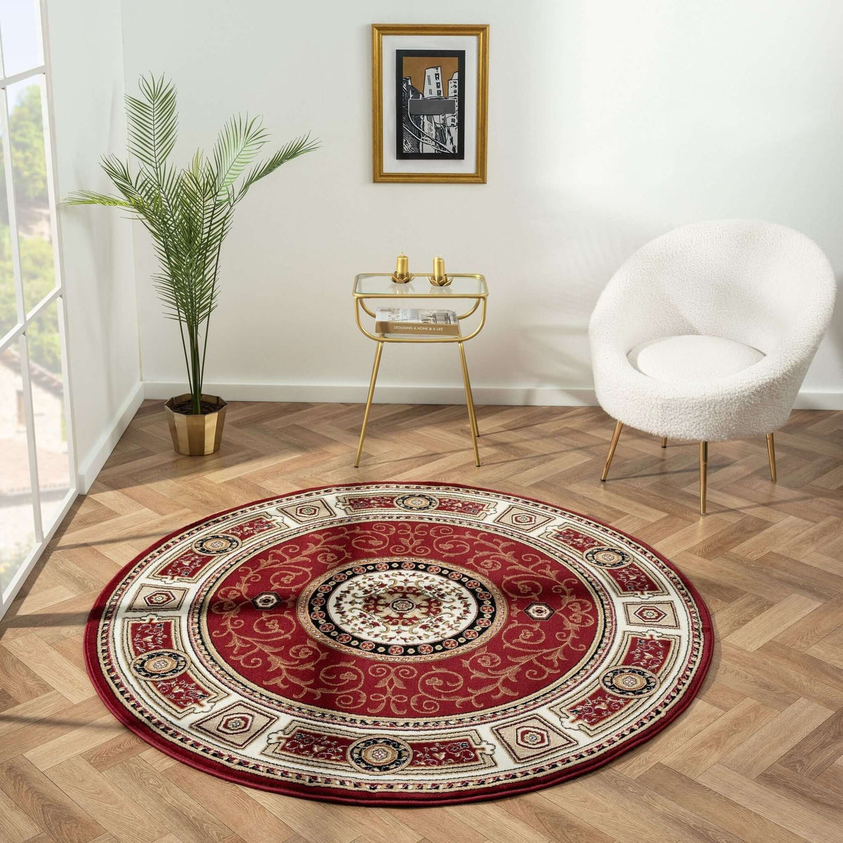 Estate 511 Red Round Rug