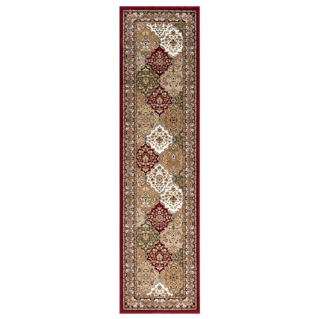 Royal 528 Red Traditional Hallway Runner lifestyle view