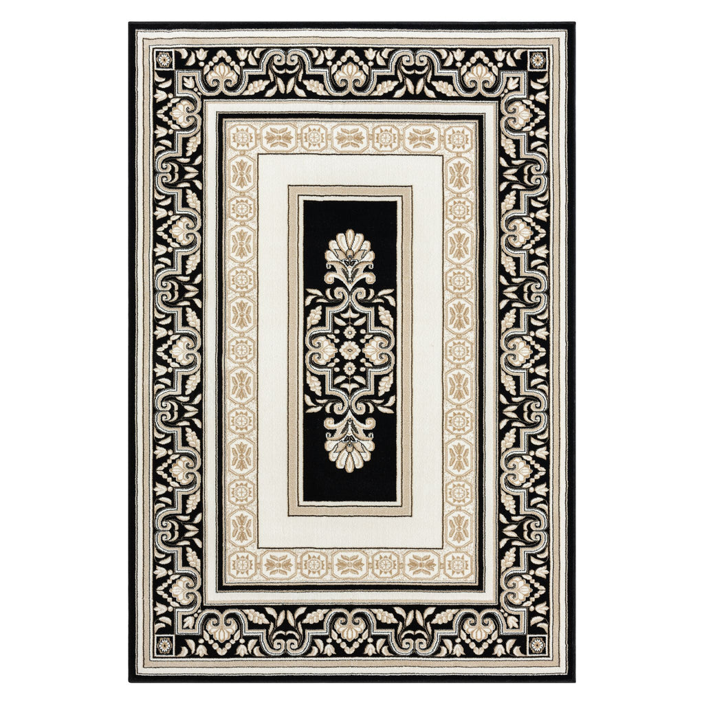 Royal 523 Black Traditional Turkish Rug lifestyle view