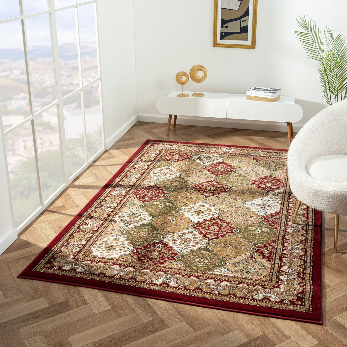 Royal 528 Red Traditional Turkish Rug