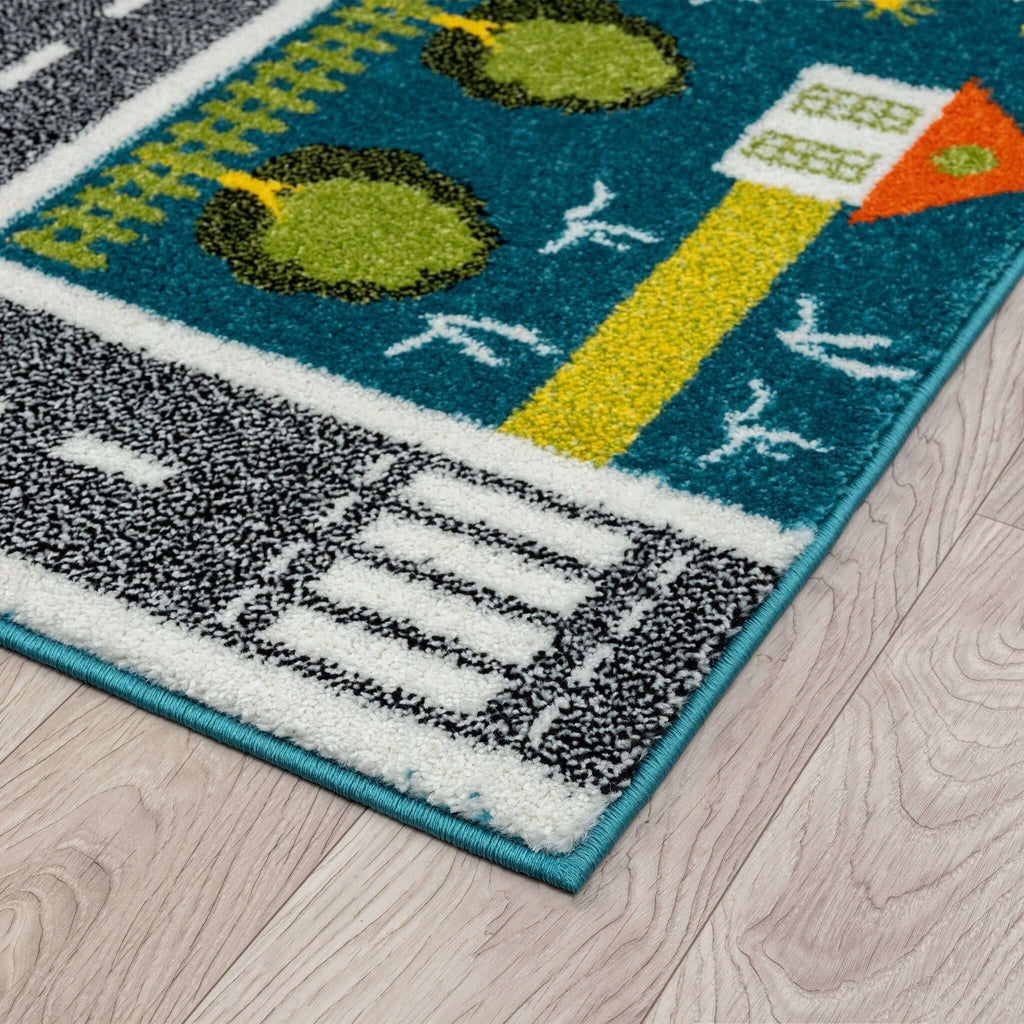 Kidsville 574 Blue Turkish Rug