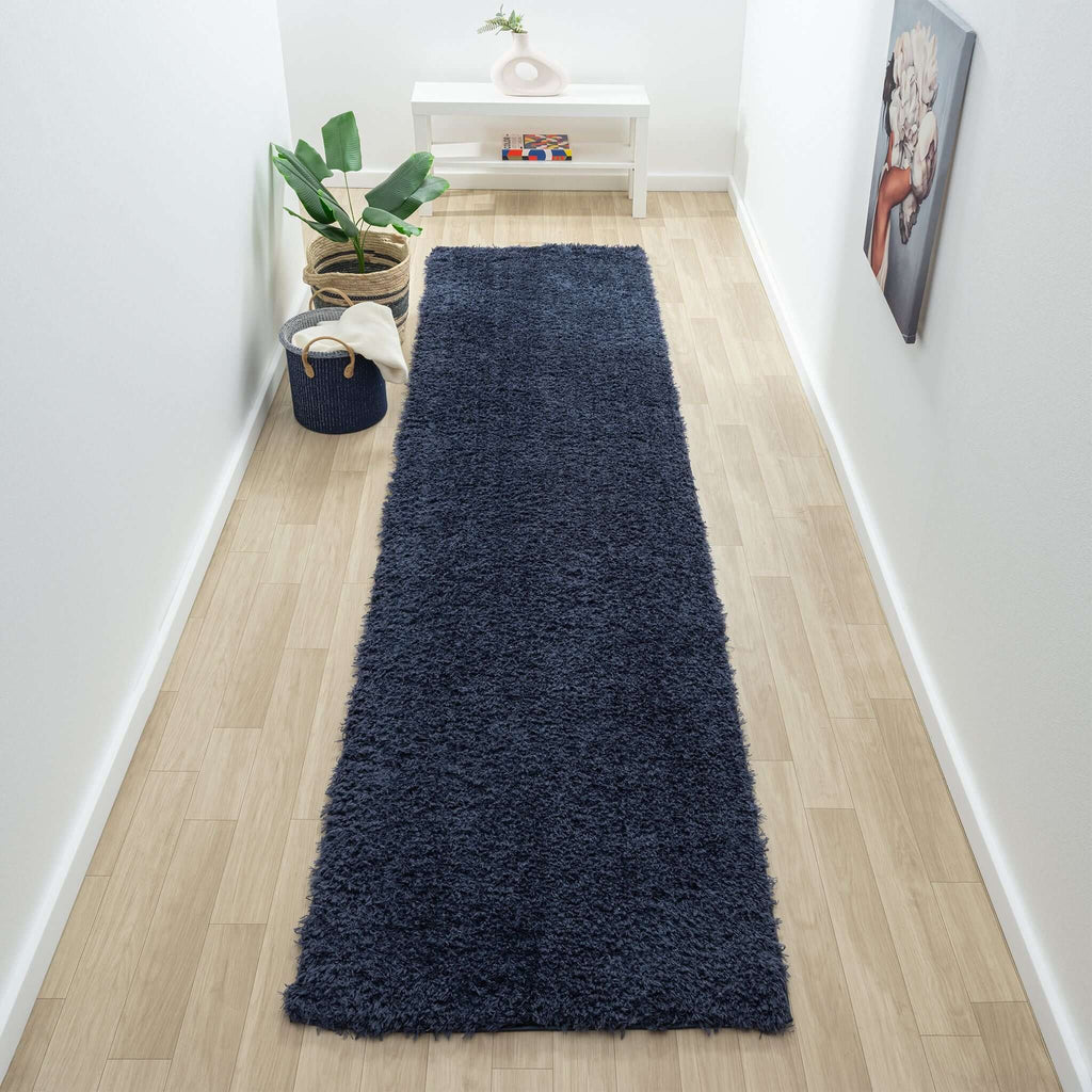 Fleecy 396 Navy Hallway Runner