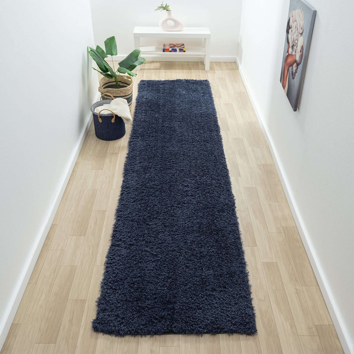 Fleecy 396 Navy Hallway Runner