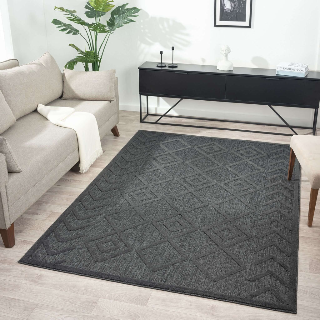 Calm 416 Charcoal Turkish Rug