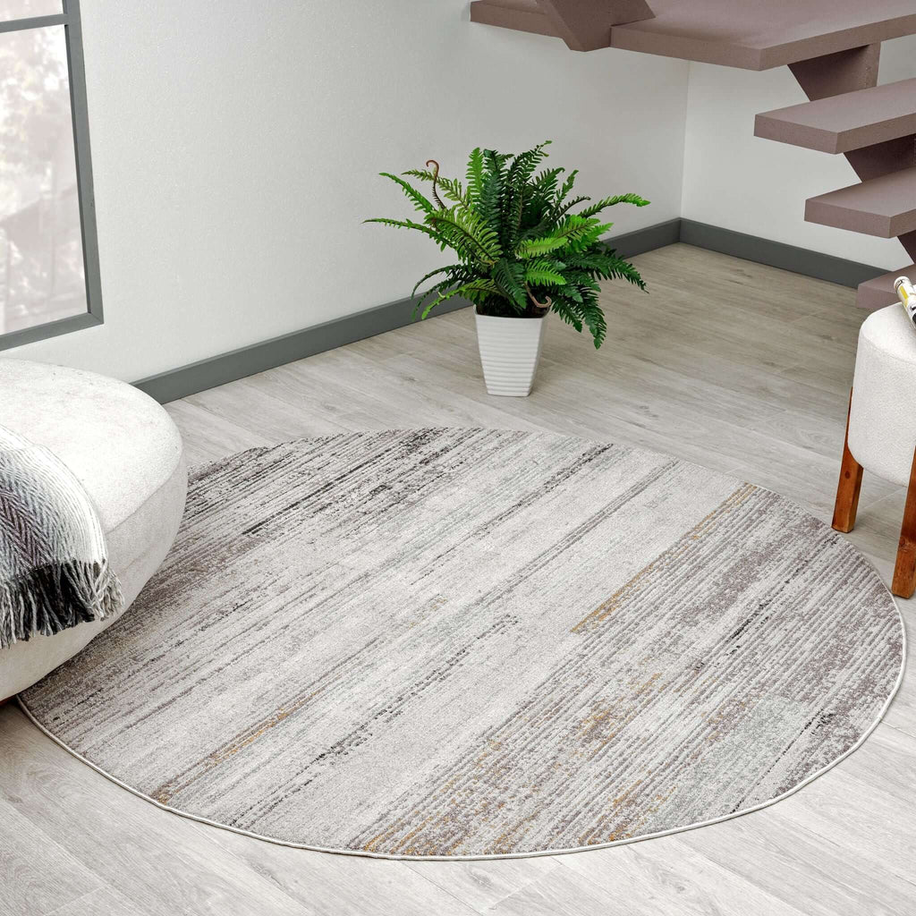Easton 469 Cloud Round Rug