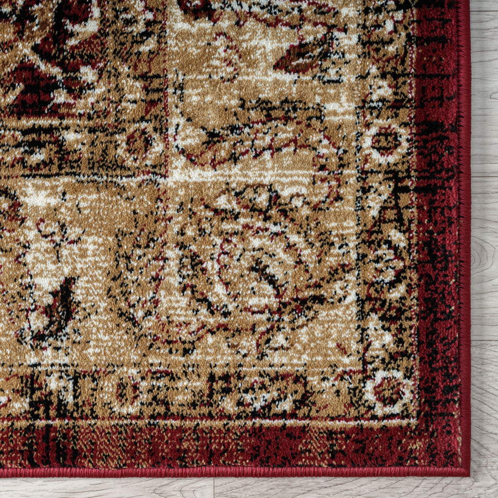 Royal 527 Red Traditional Hallway Runner