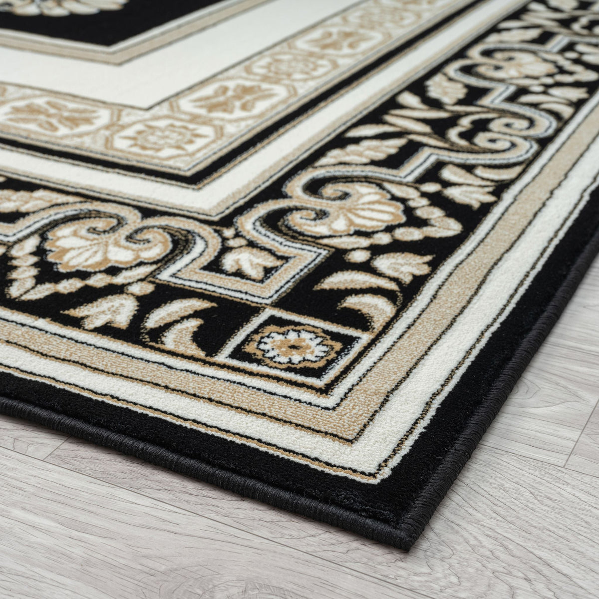 Royal 523 Black Traditional Hallway Runner