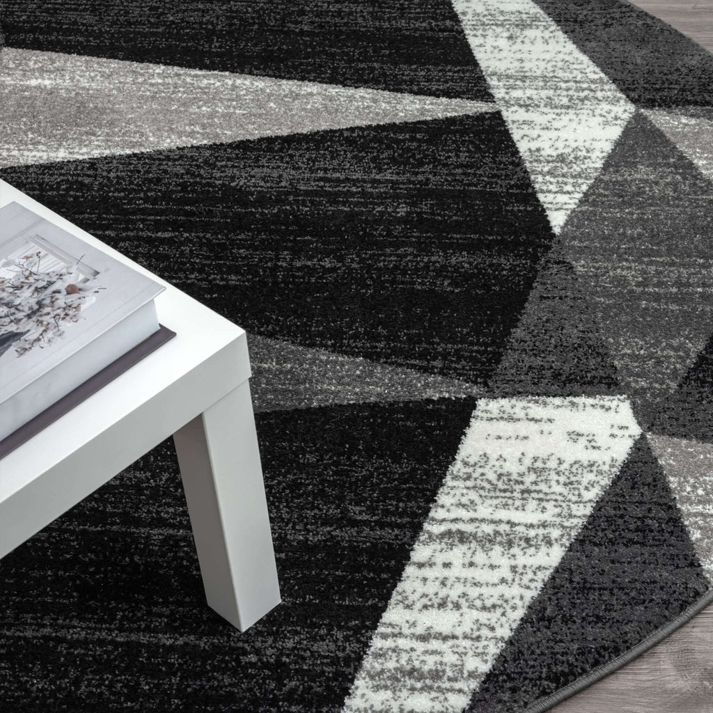 Adore 2301 Grey Round Rug