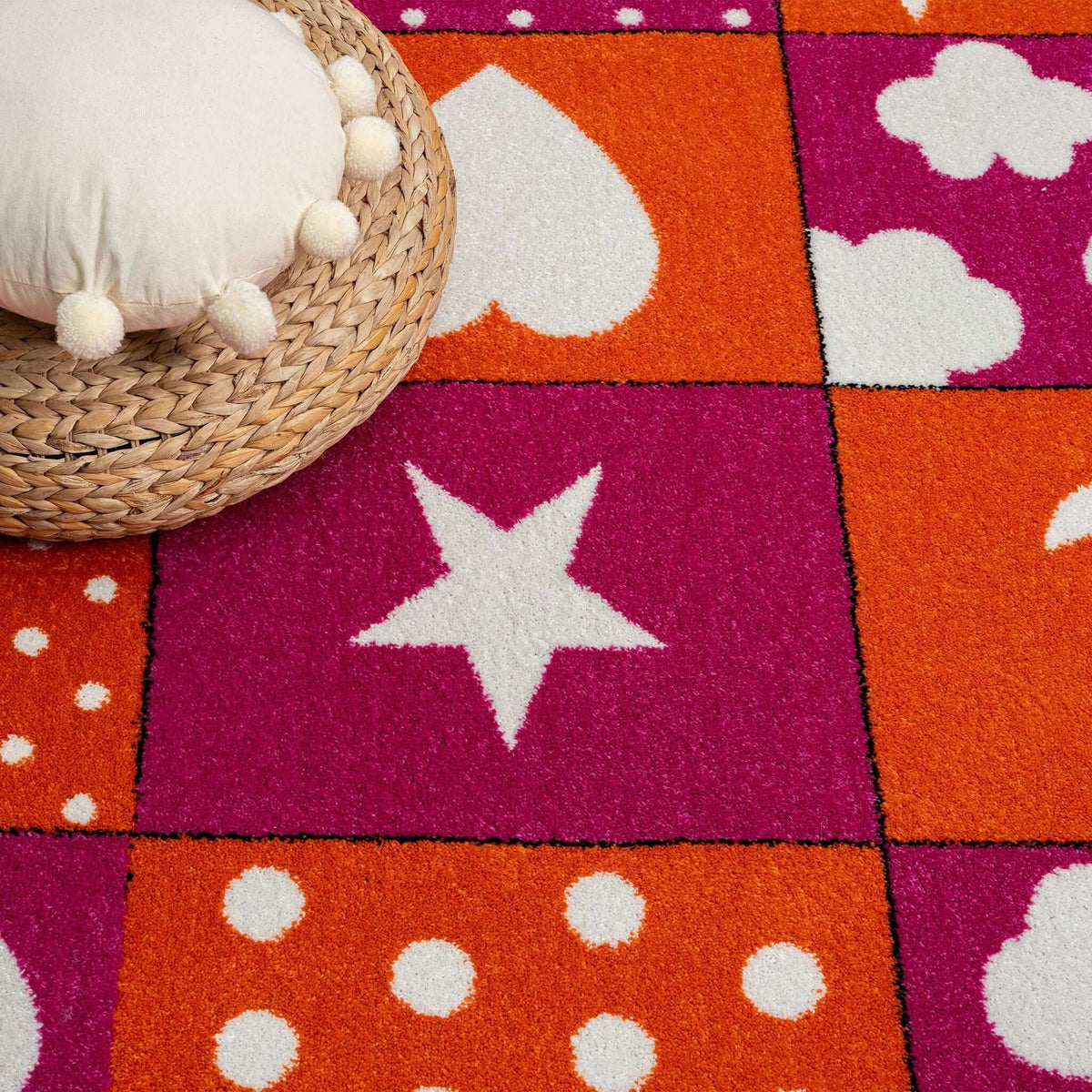 Kidsville 573 Pink Round Rug