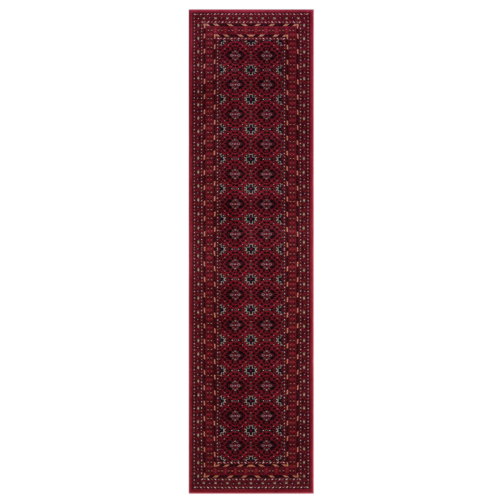 Royal 521 Red Traditional Hallway Runner lifestyle view