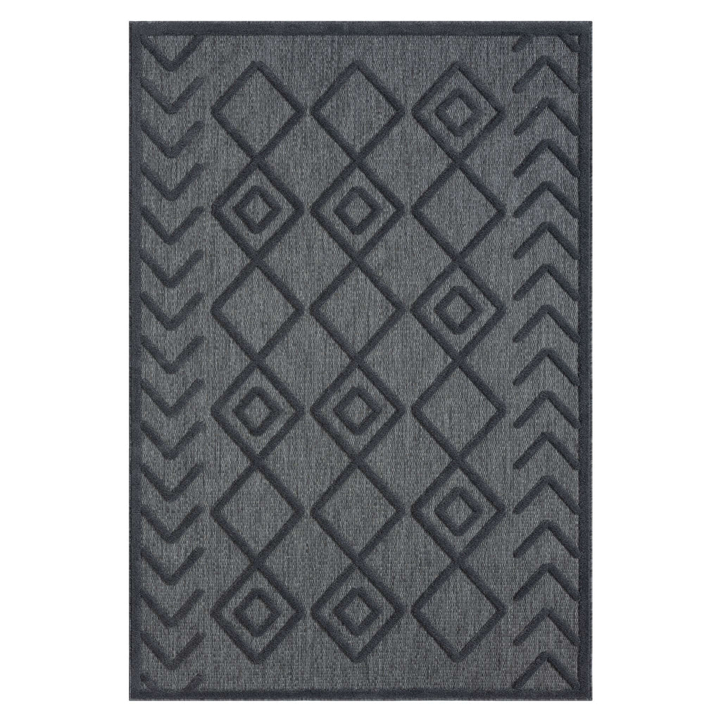 Calm 416 Charcoal Turkish Rug lifestyle view