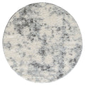 Plushy 389 Ash Round Rug lifestyle view