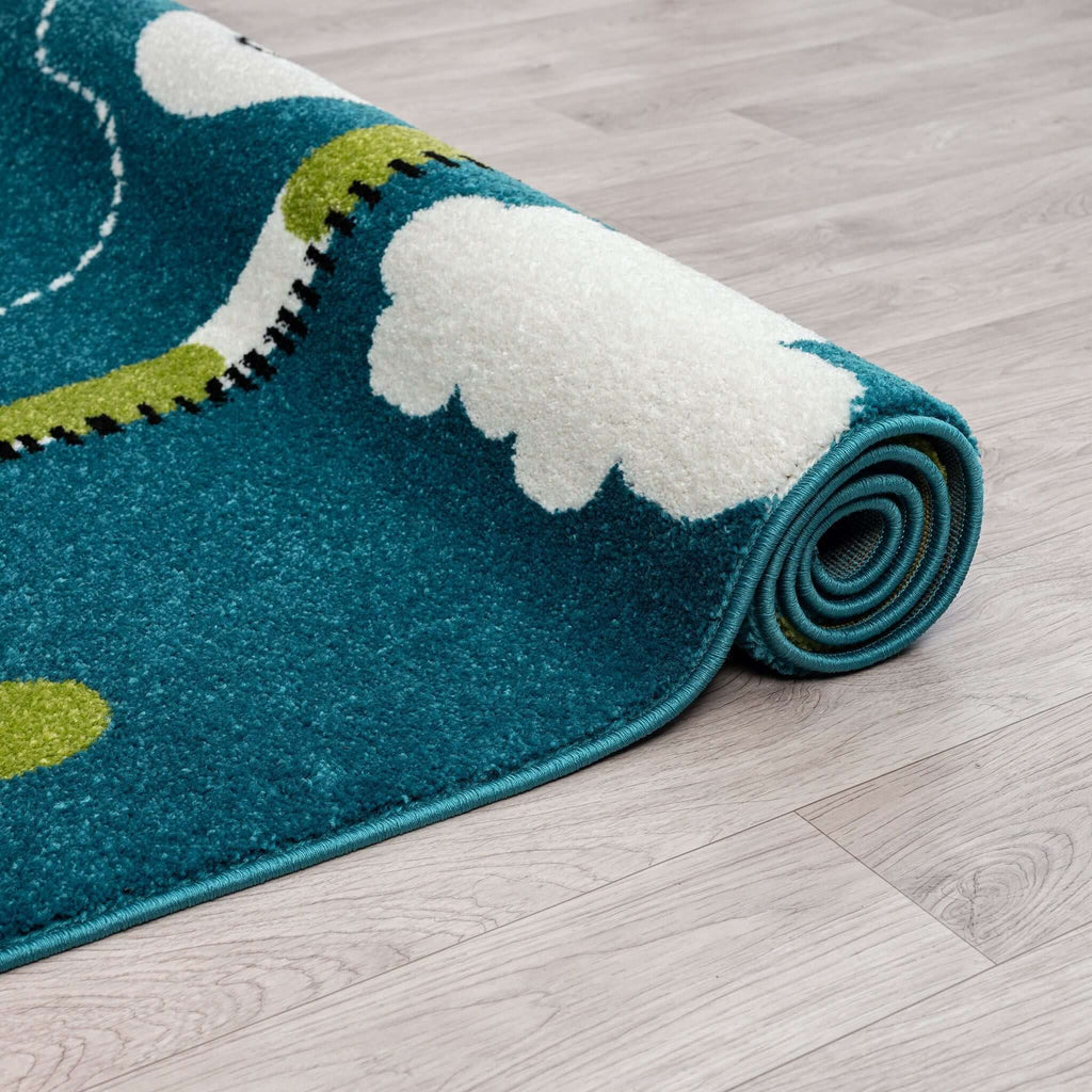 Kidsville 572 Blue Turkish Rug