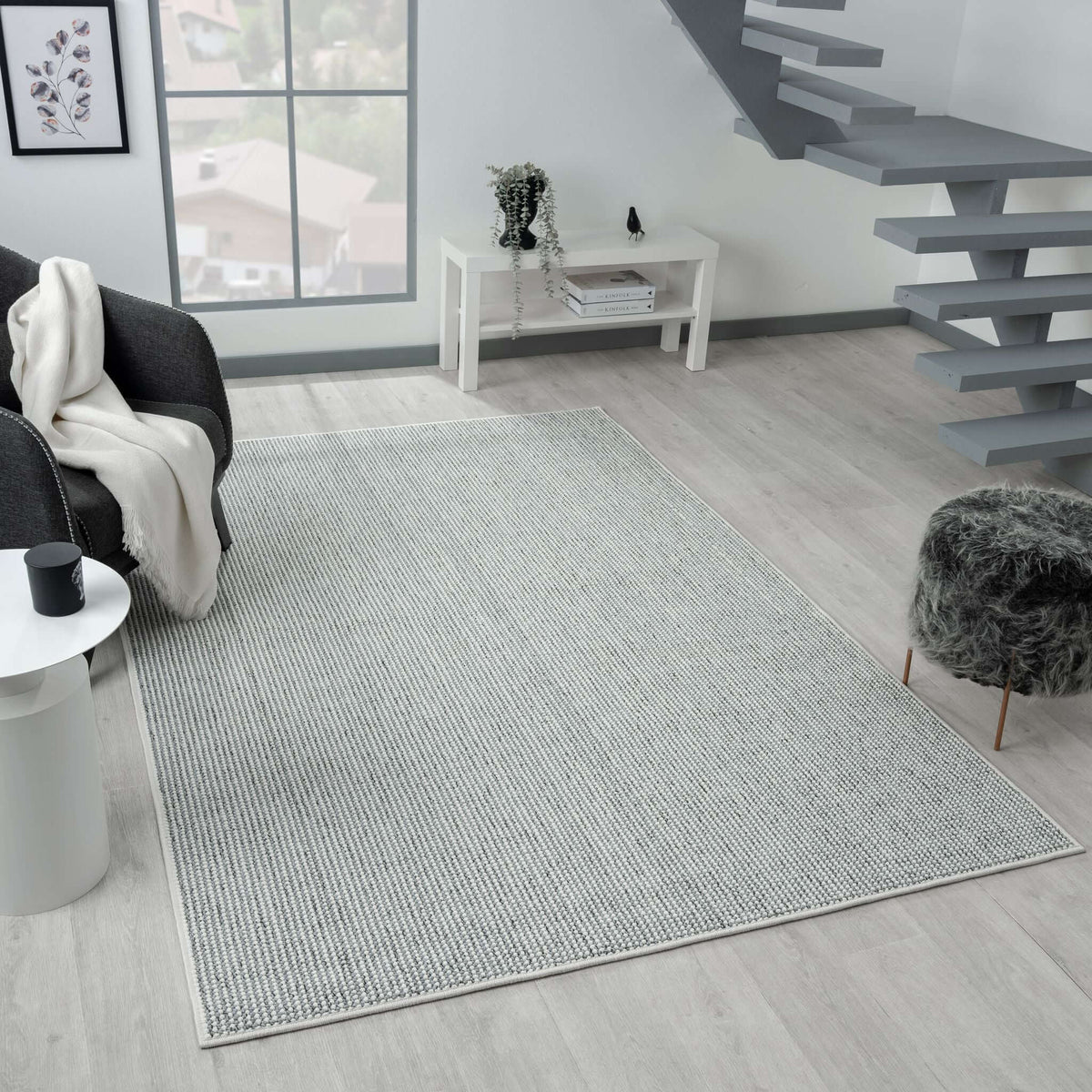 Solace 196 Steel Turkish Rug