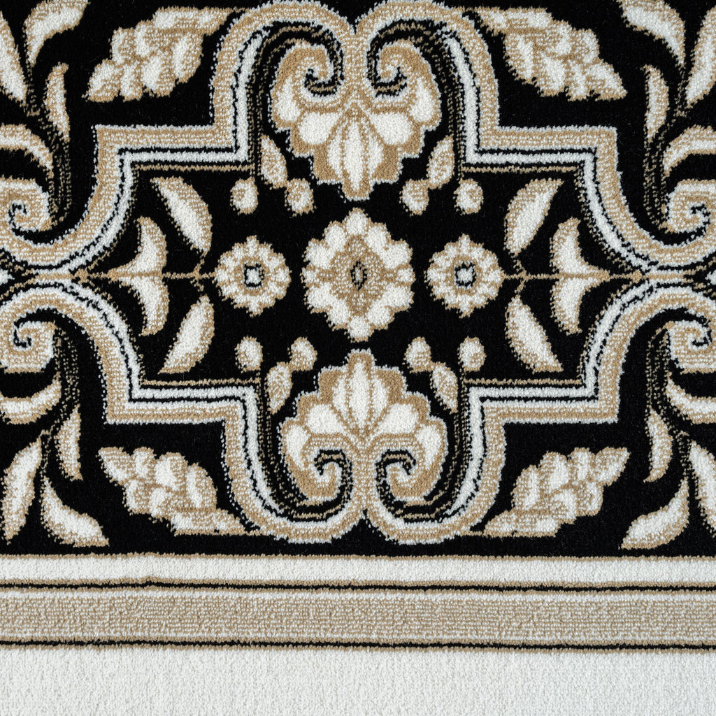 Royal 523 Black Traditional Hallway Runner