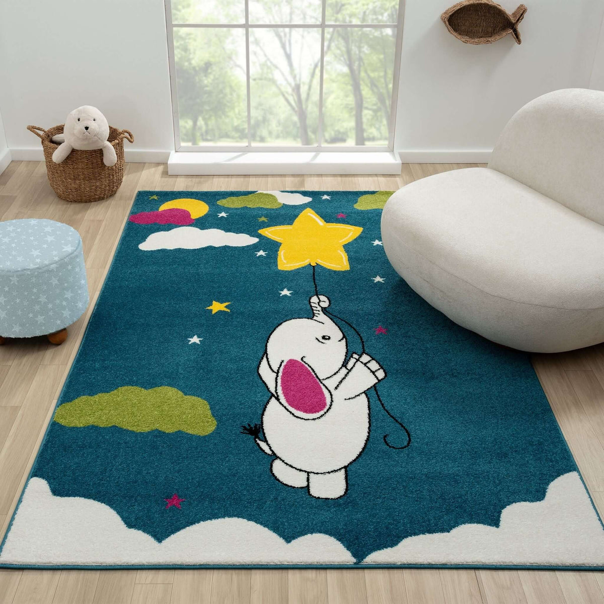 Kidszone 585 Blue Turkish Rug
