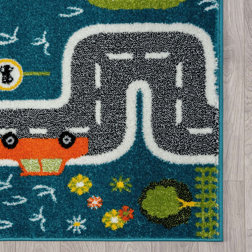 Kidsville 574 Blue Turkish Rug