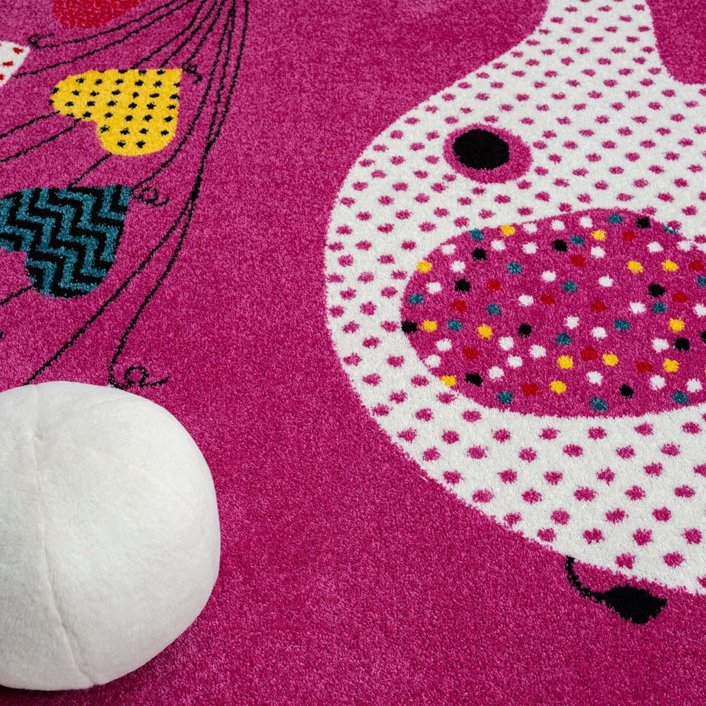 Kidsville 576 Pink Turkish Rug