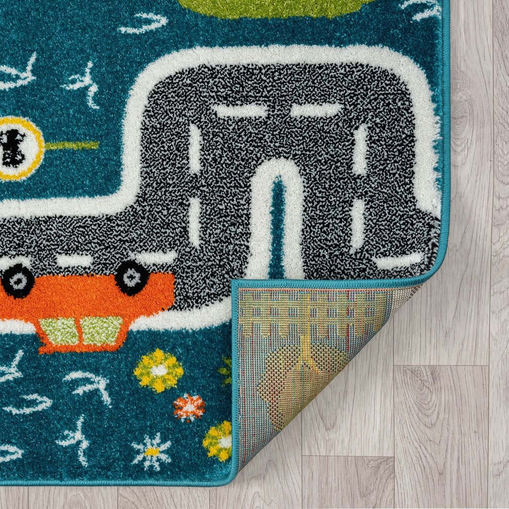 Kidsville 574 Blue Turkish Rug