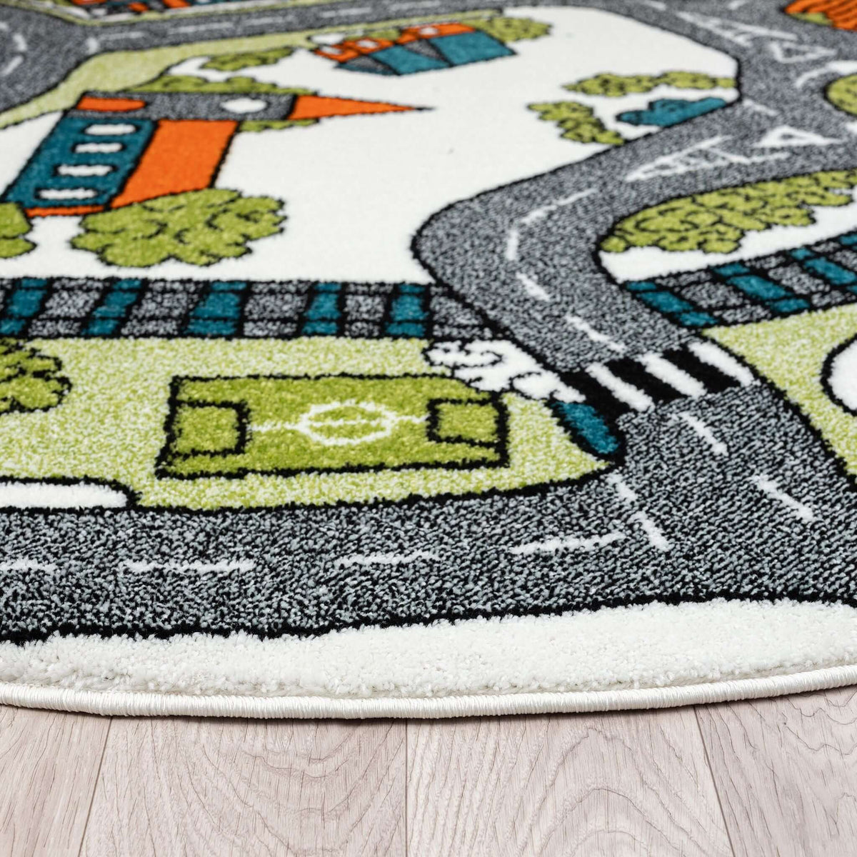 Kidsville 575 Cream Round Rug