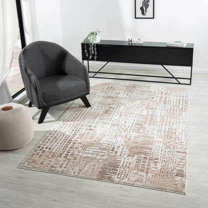 Abstract Modern Turkish Rugs 473 Taupe