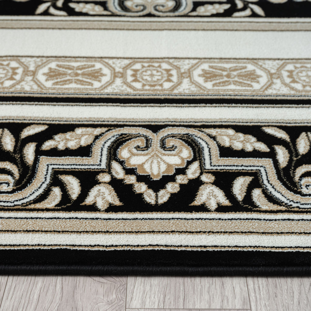 Royal 523 Black Traditional Turkish Rug