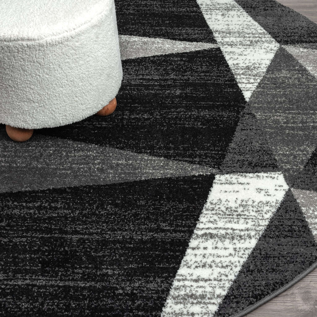 Adore 2301 Grey Round Rug