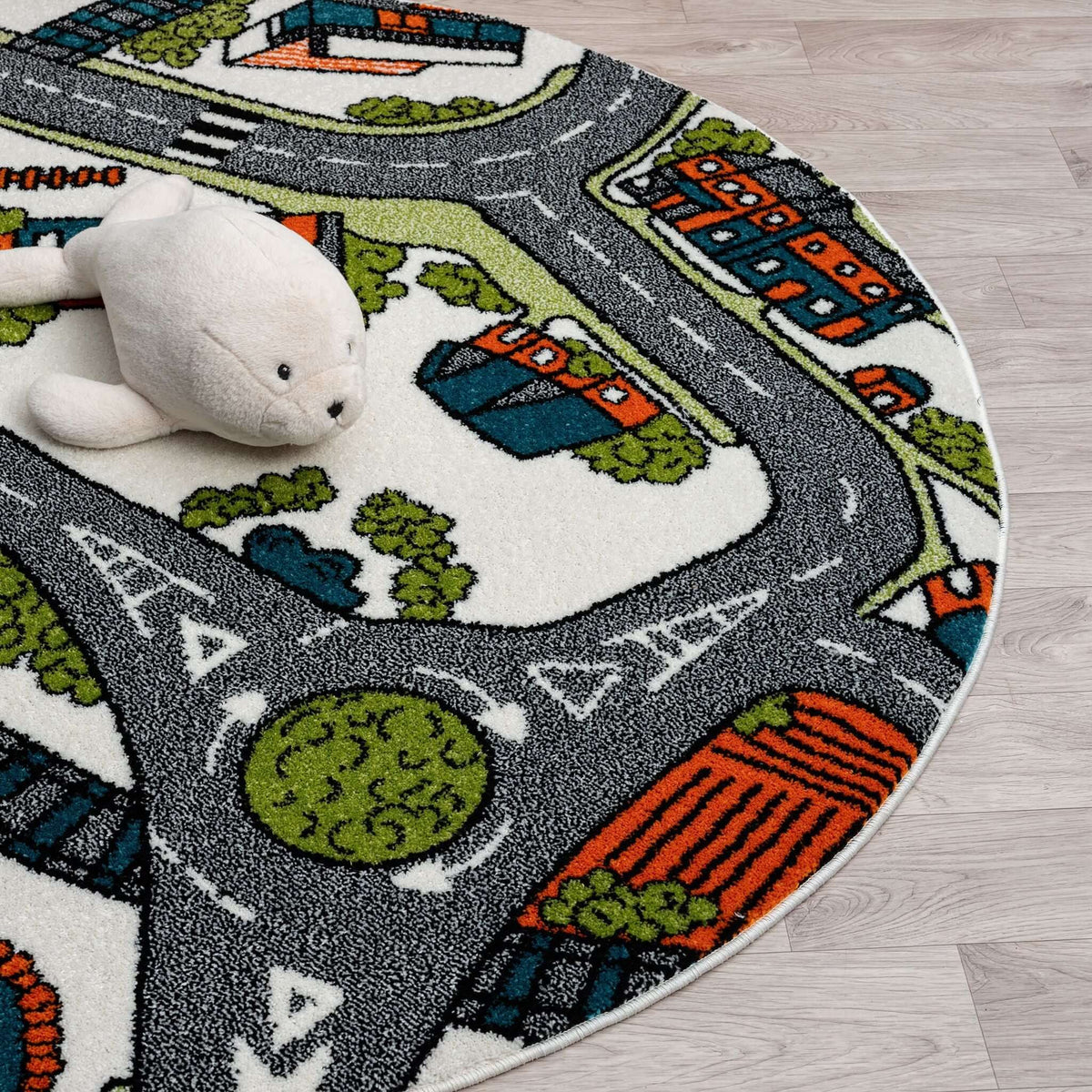 Kidsville 575 Cream Round Rug