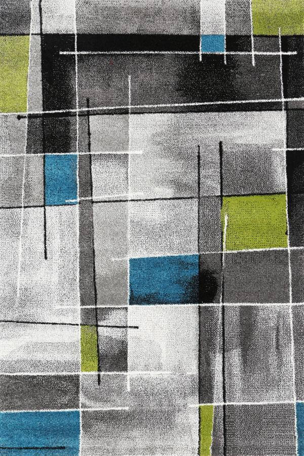 Passion 03 grey green abstract plush rug – full design