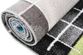 Passion 03 grey green plush rug close-up