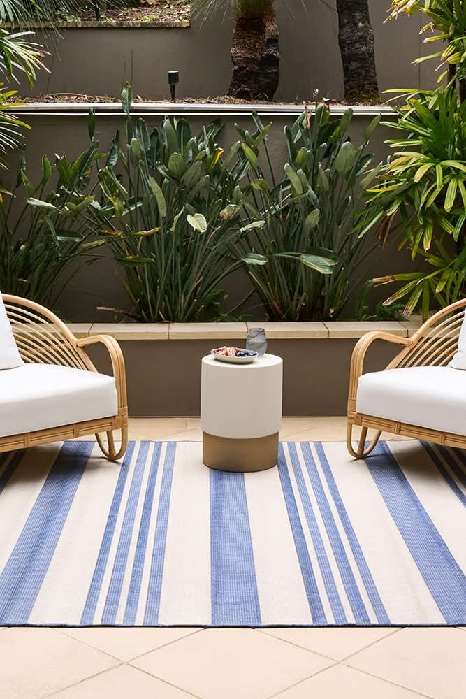 Portara Alvi Blue Outdoor Rug