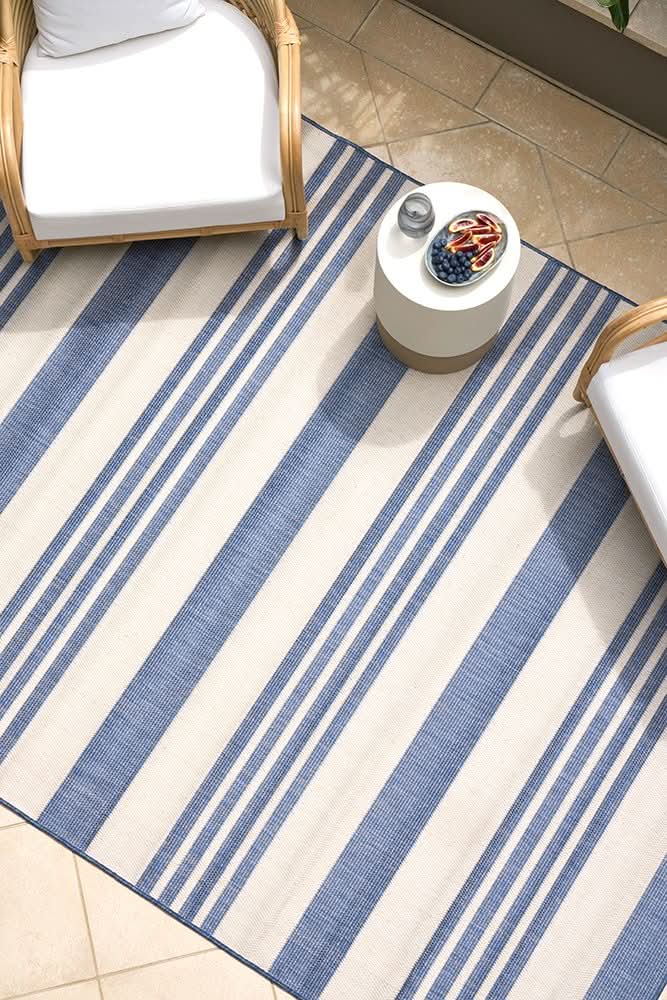 Portara Alvi Blue Outdoor Rug