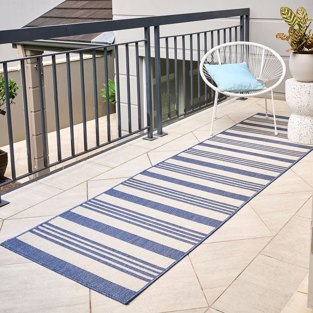 Portara Alvi Blue Outdoor Rug