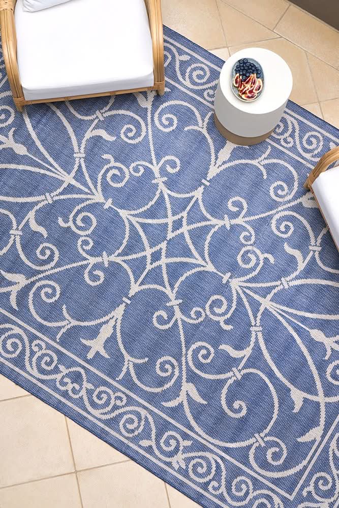 Portara Romy Blue Outdoor Rug