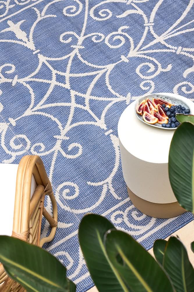 Portara Romy Blue Outdoor Rug
