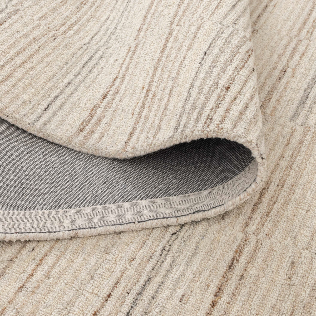 Praia Lines Natural Wool Rug wool rug – product view 3