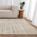 Praia Lines Natural Wool Rug wool rug – product view 4