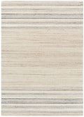 Praia Multi Stripe Beige Grey Wool Rug wool rug – main product image