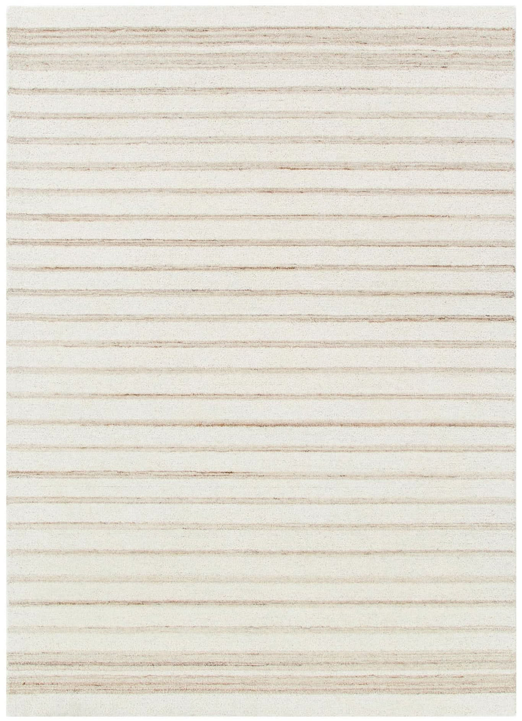 Praia Stripes Ivory Beige Wool Rug wool rug – main product image