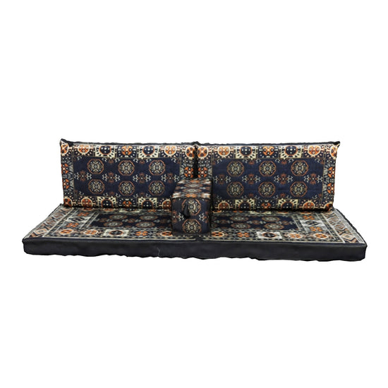 Arabian Majlis (Divan Set) Floor Cushions Bazaar G Rugs N Gifts-Transform your space with our Arabian Majlis Divan Set Floor Cushions. Made in Turkey, these 100% cotton, washable cushions offer firm support and a traditional look. Perfect for creating a c
