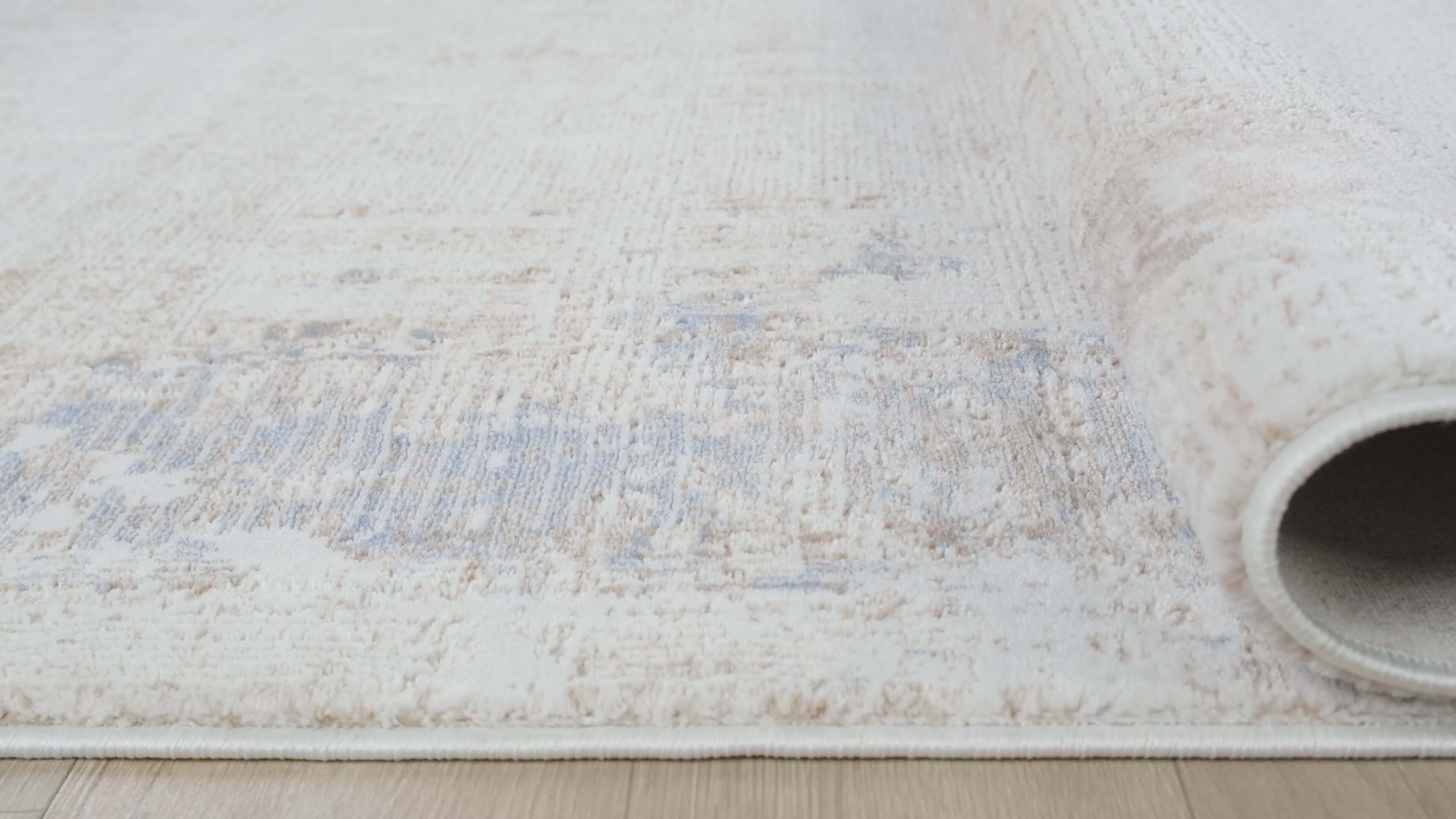 Ivory Rug – Modern Textured Designer Floor Rug