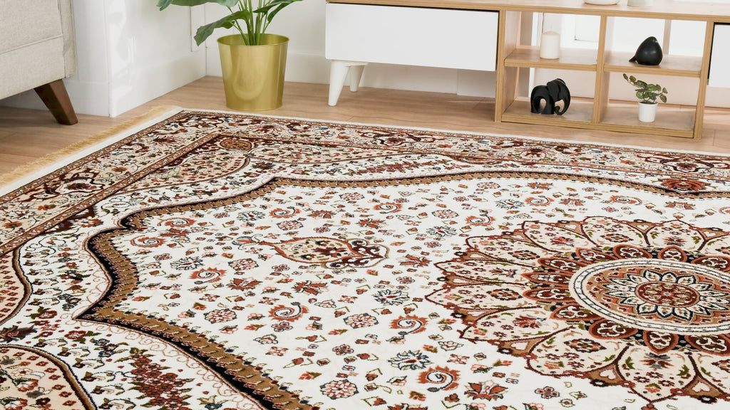 Asaryun Rugs H4158A Turkish Rug Cream
