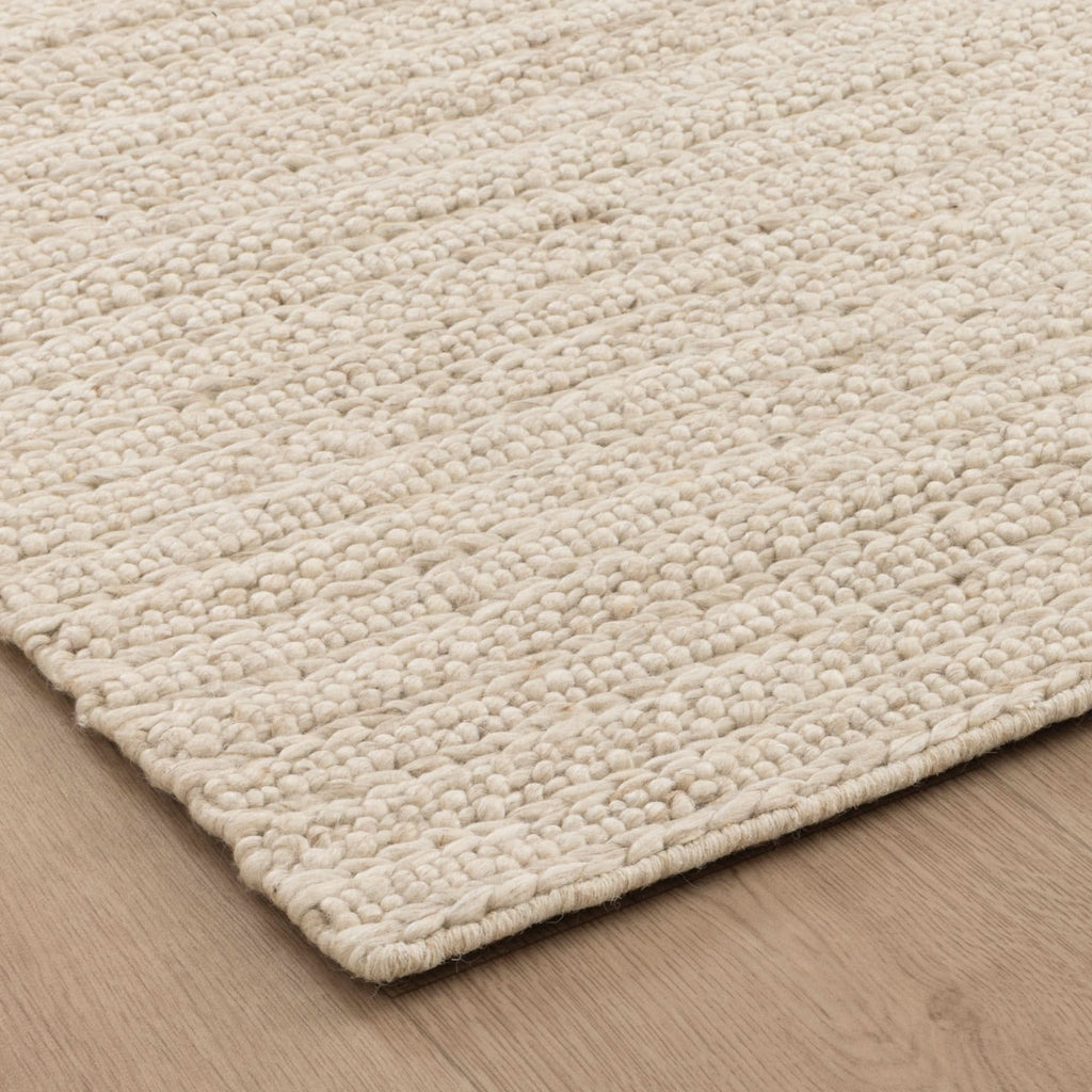 Privilege 001 Wool Rug Beige wool rug – product view 2