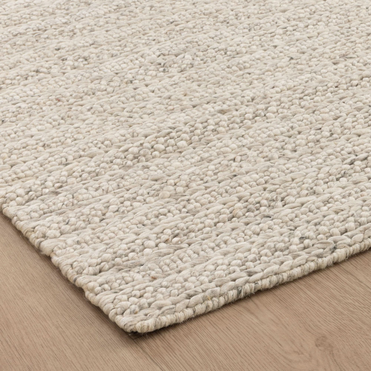 Privilege 001 Wool Rug Grey wool rug – product view 2