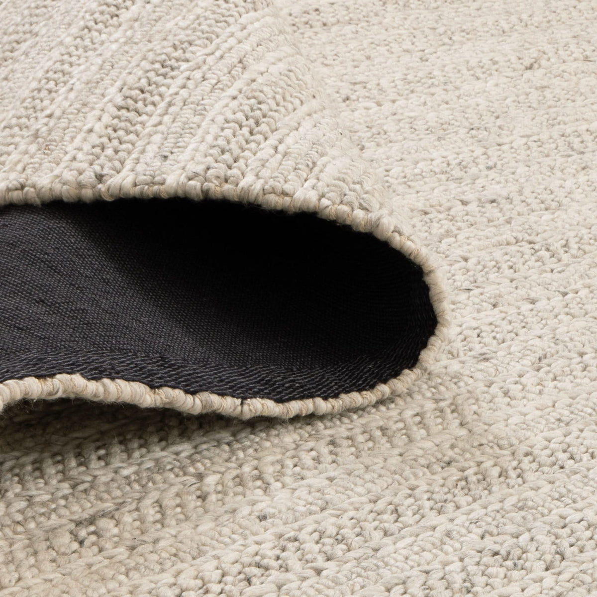 Privilege 001 Wool Rug Grey wool rug – product view 3